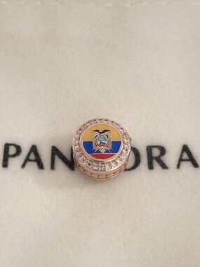 Pandora Ecuador Flag Charm Pendant